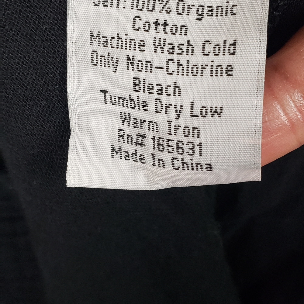 Calme Johnny Was Relaxed Fit Pant Black Gauze Cotton Large Casual Relax NWT $118 - Picture 5 of 5